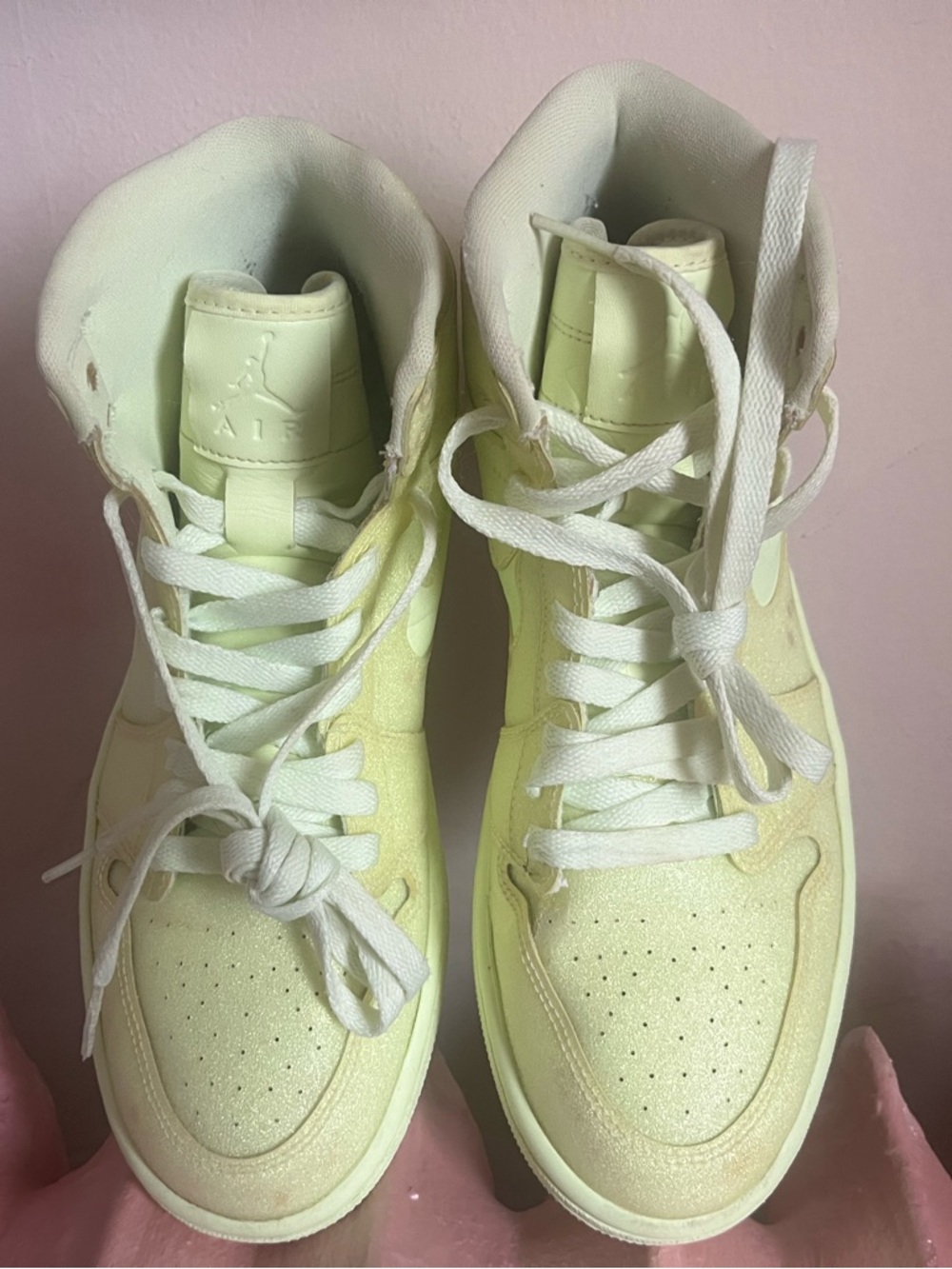 Nike Jordan 1 Retro High Barely Volt (Women's) - Picture 11 of 13